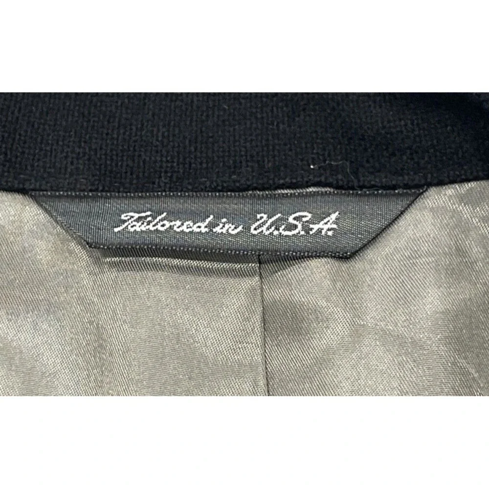 Saks Fifth Avenue Black Wool Cashmere Luxury Designer USA Sport‎ Blazer Mens 42R